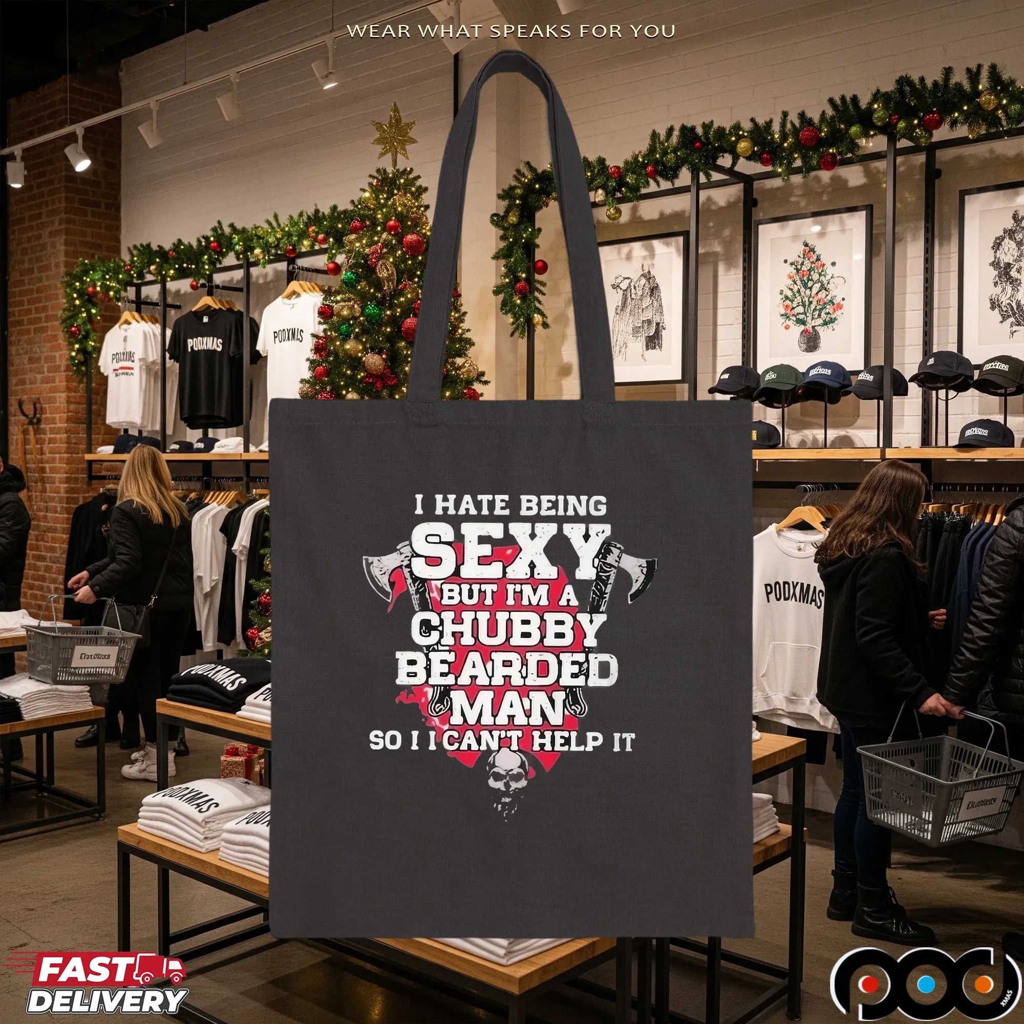 I Hate Being Sexy But I'm A Chubby Bearded Man So I Can't Help It T Shirt_2