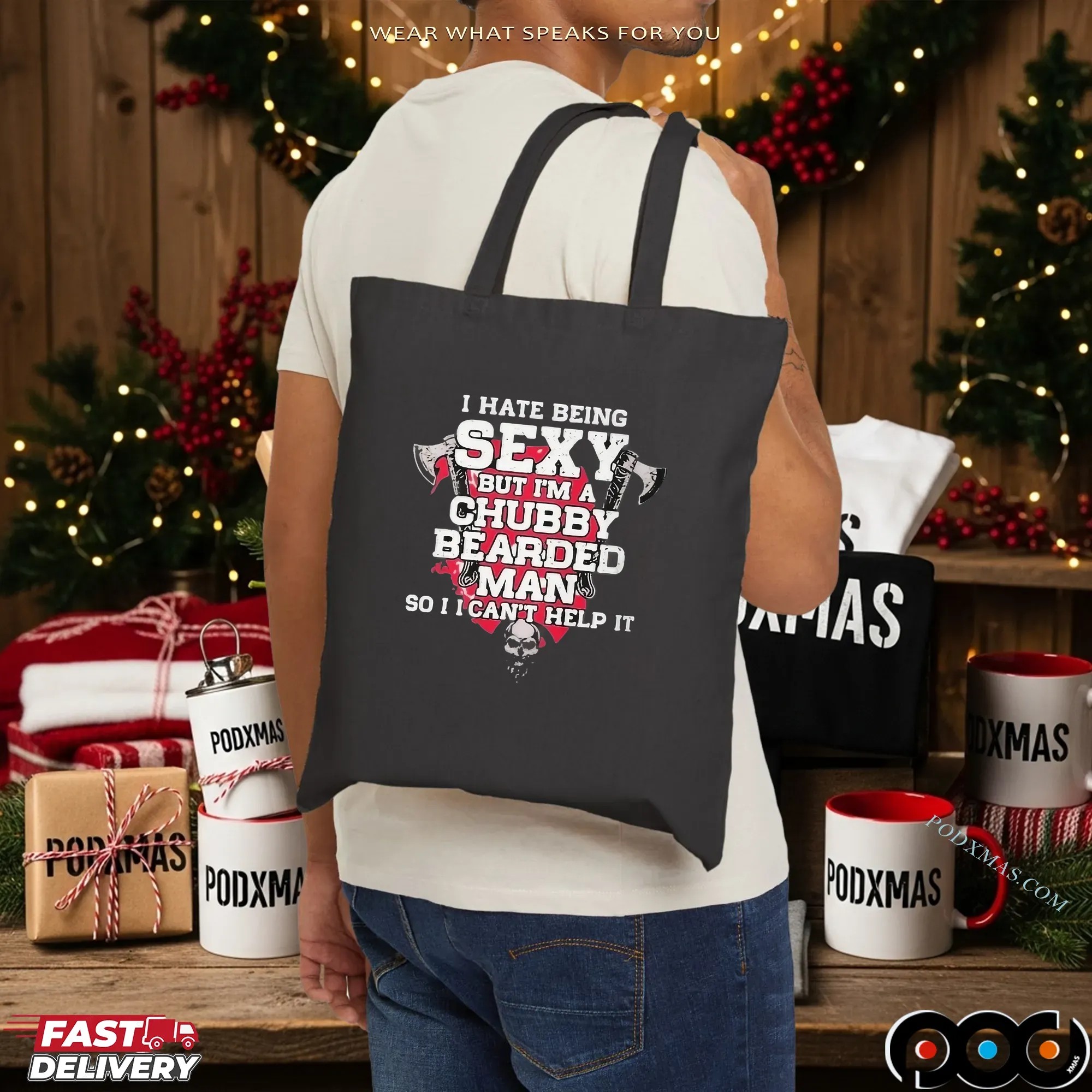 I Hate Being Sexy But I'm A Chubby Bearded Man So I Can't Help It T Shirt_2