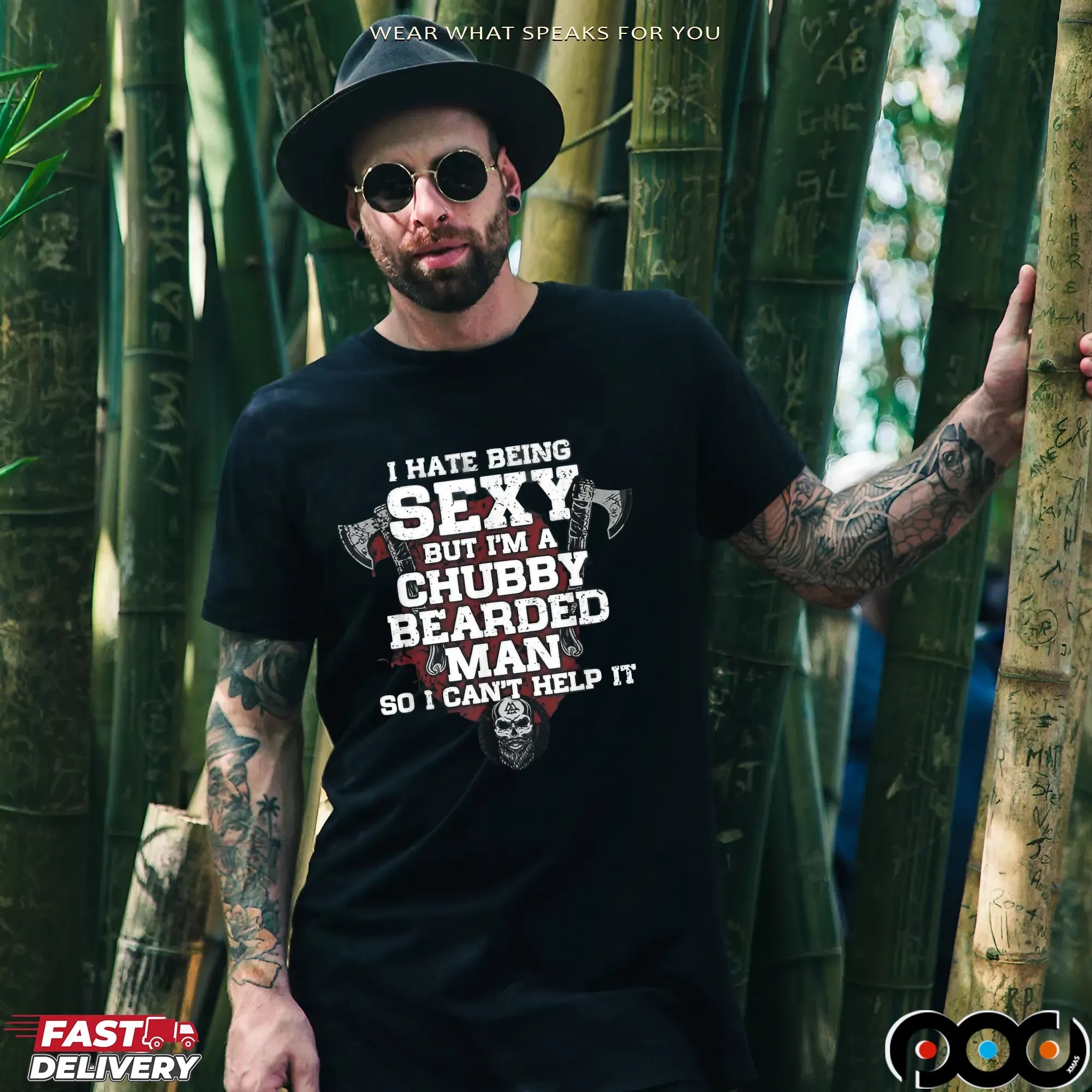 I Hate Being Sexy But I'm A Chubby Bearded Man So I Can't Help It T Shirt