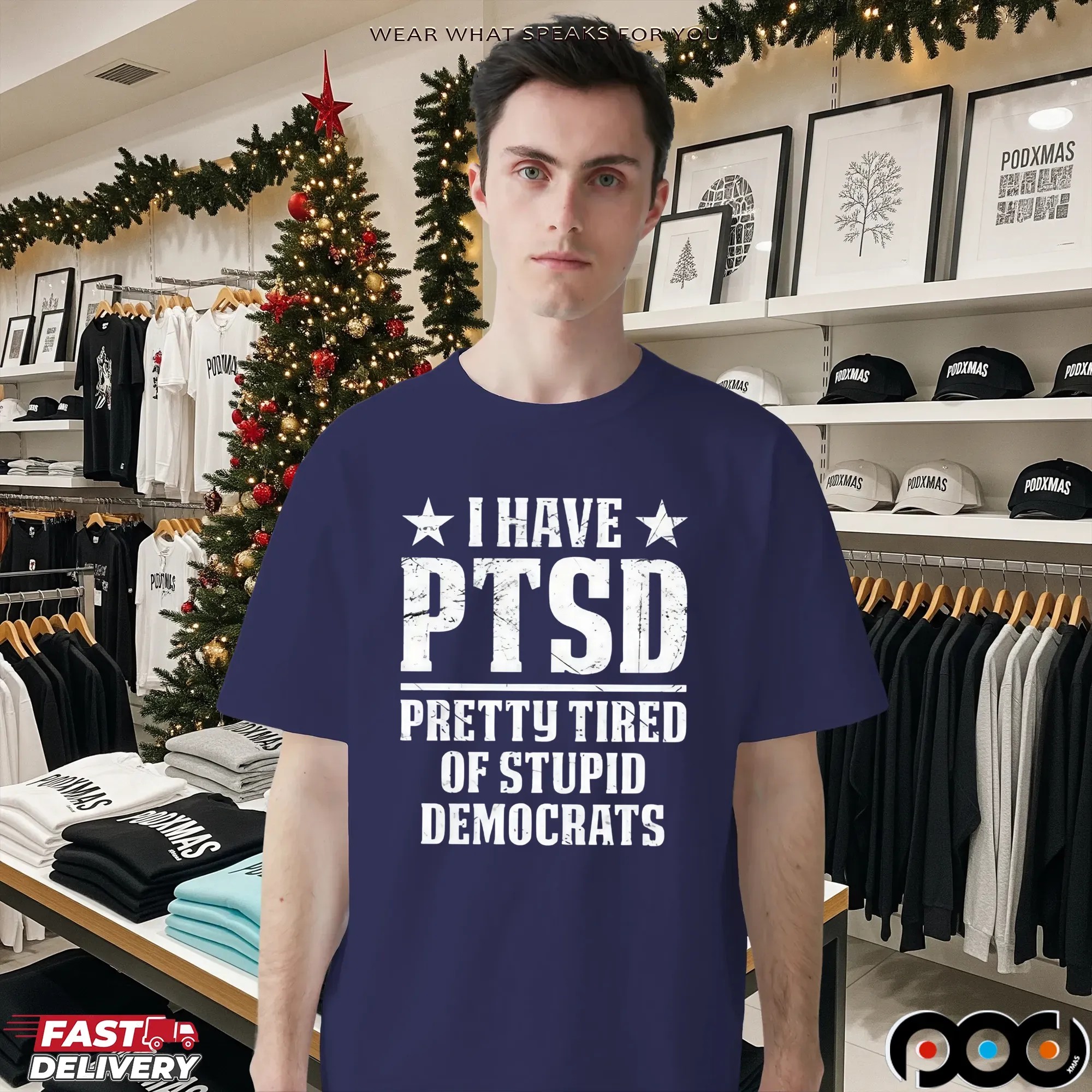 I Have PTSD Pretty Tired Of Stupid Democrats T Shirt