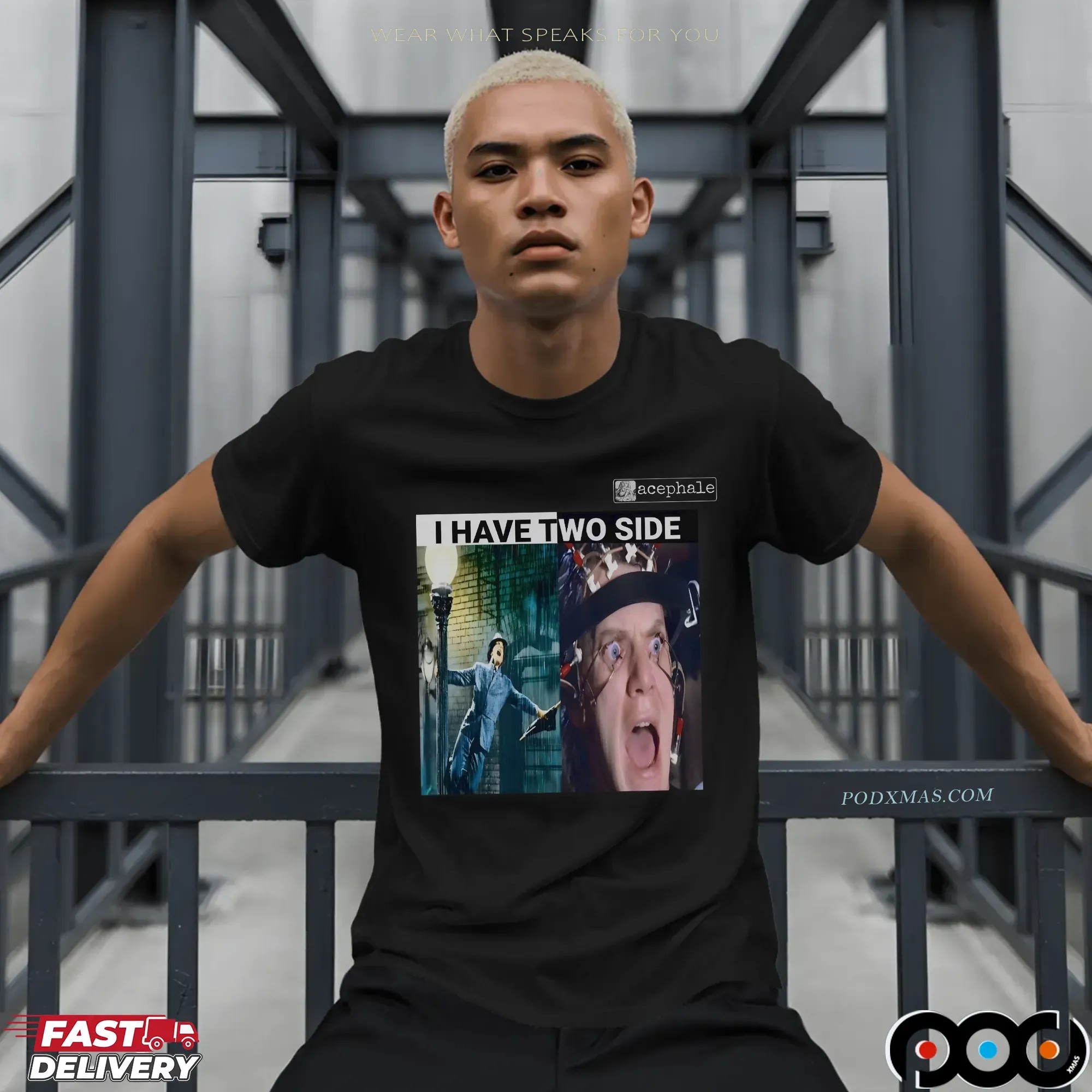 I Have Two Side Singing in the Rain x A Clockwork Orange Collage T Shirt