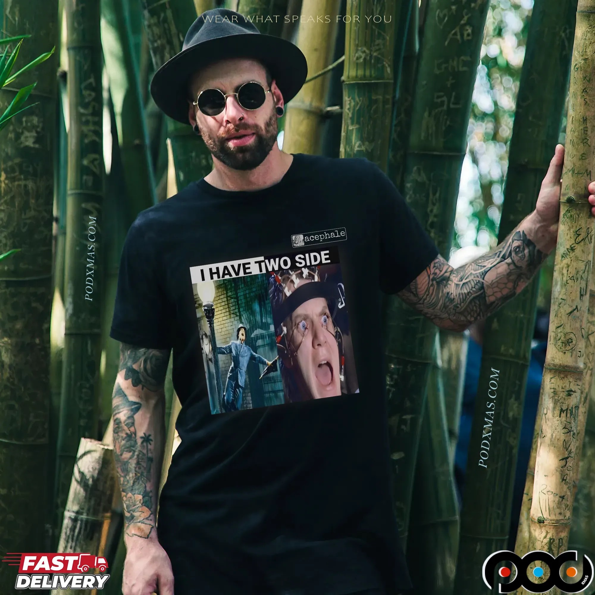 I Have Two Side Singing in the Rain x A Clockwork Orange Collage T Shirt