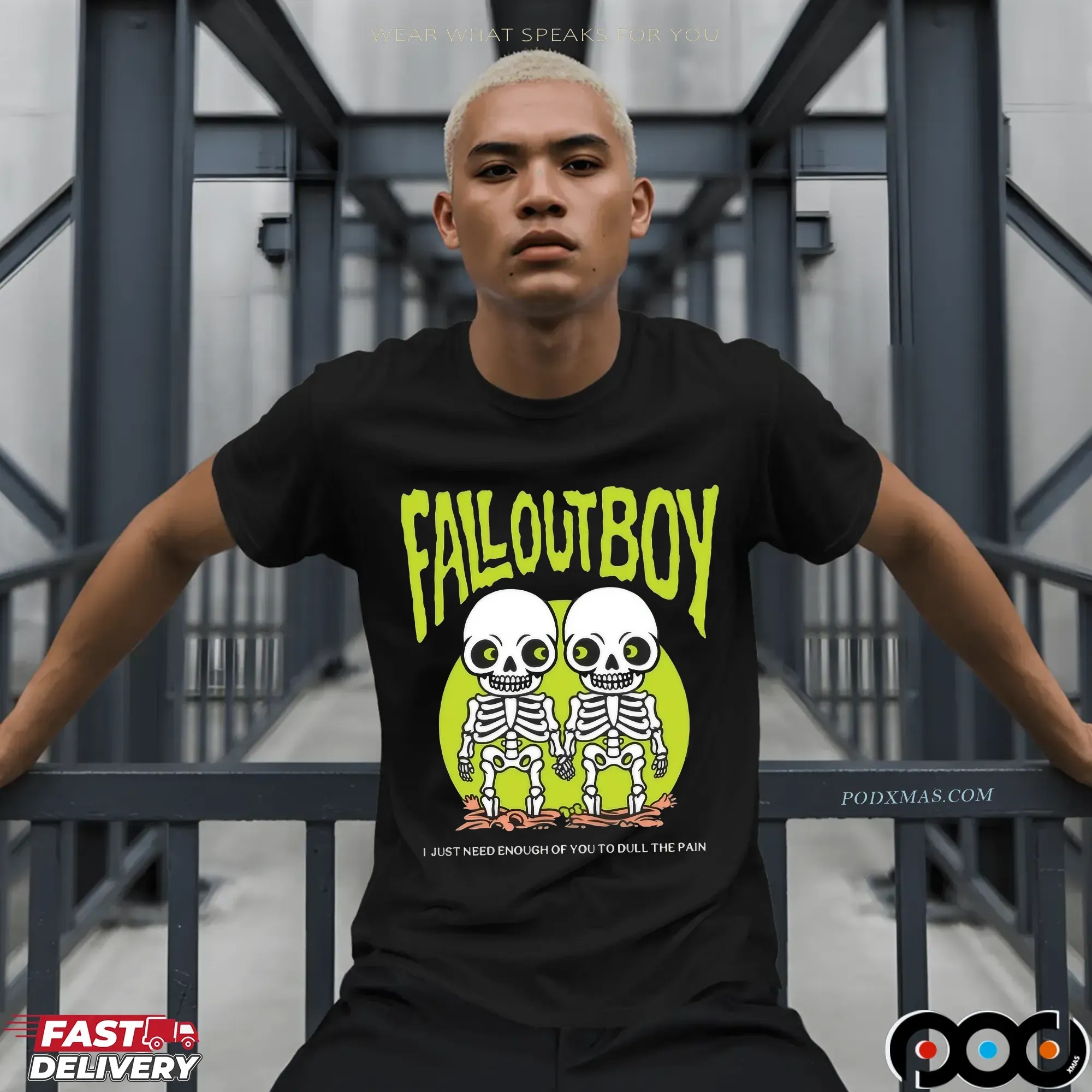 I Just Need Enough Of You To Dull The Pain FAB Halloween 2025 Drop Twin Skeleton T Shirt