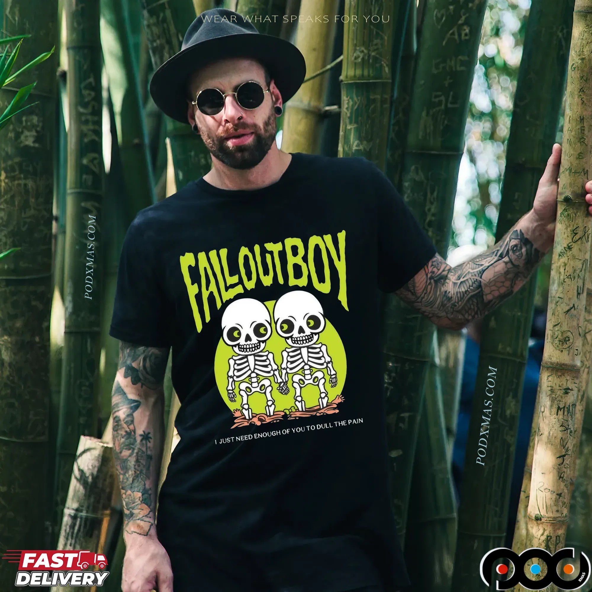 I Just Need Enough Of You To Dull The Pain FAB Halloween 2025 Drop Twin Skeleton T Shirt