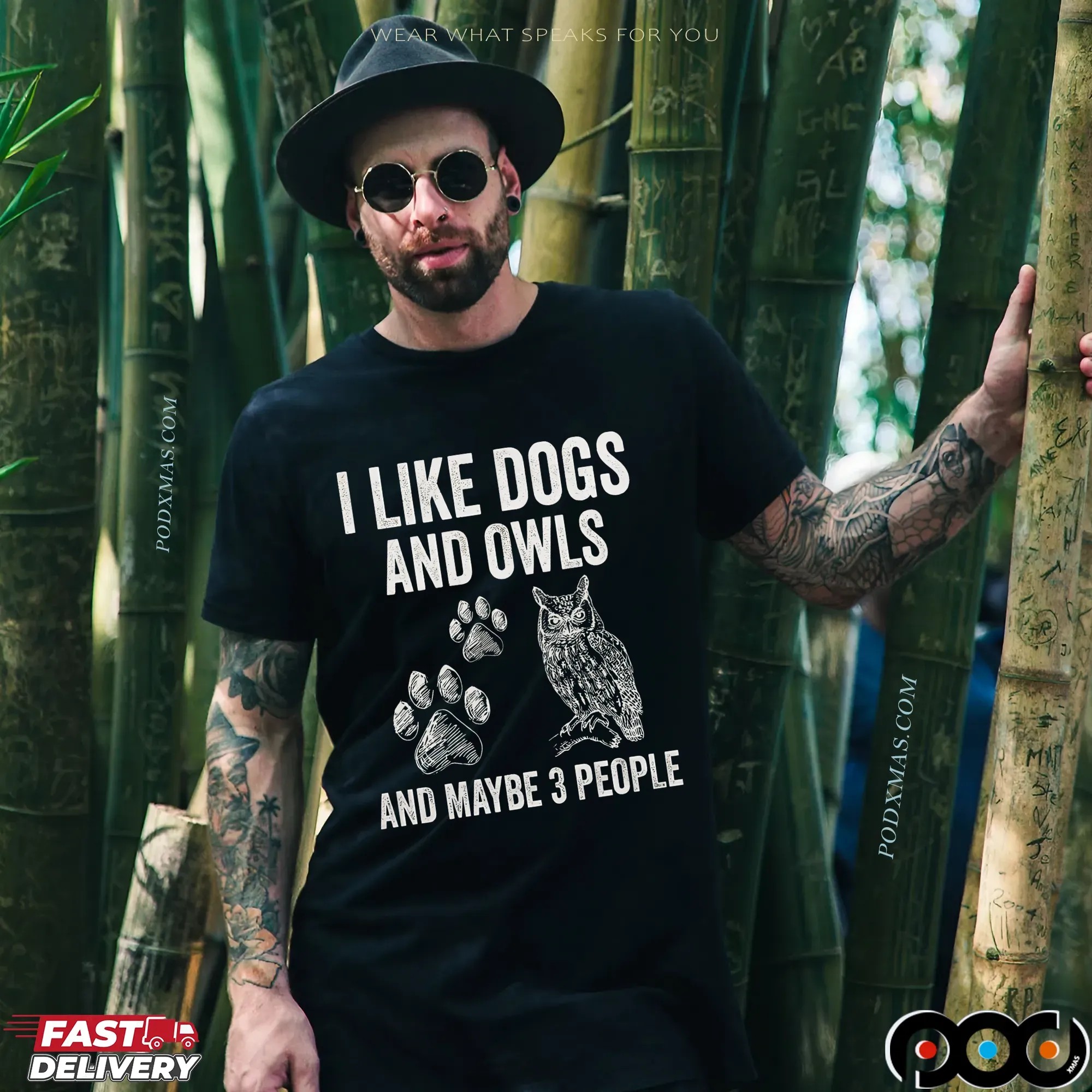 I Like Dogs And Owls And Maybe 3 People T Shirt