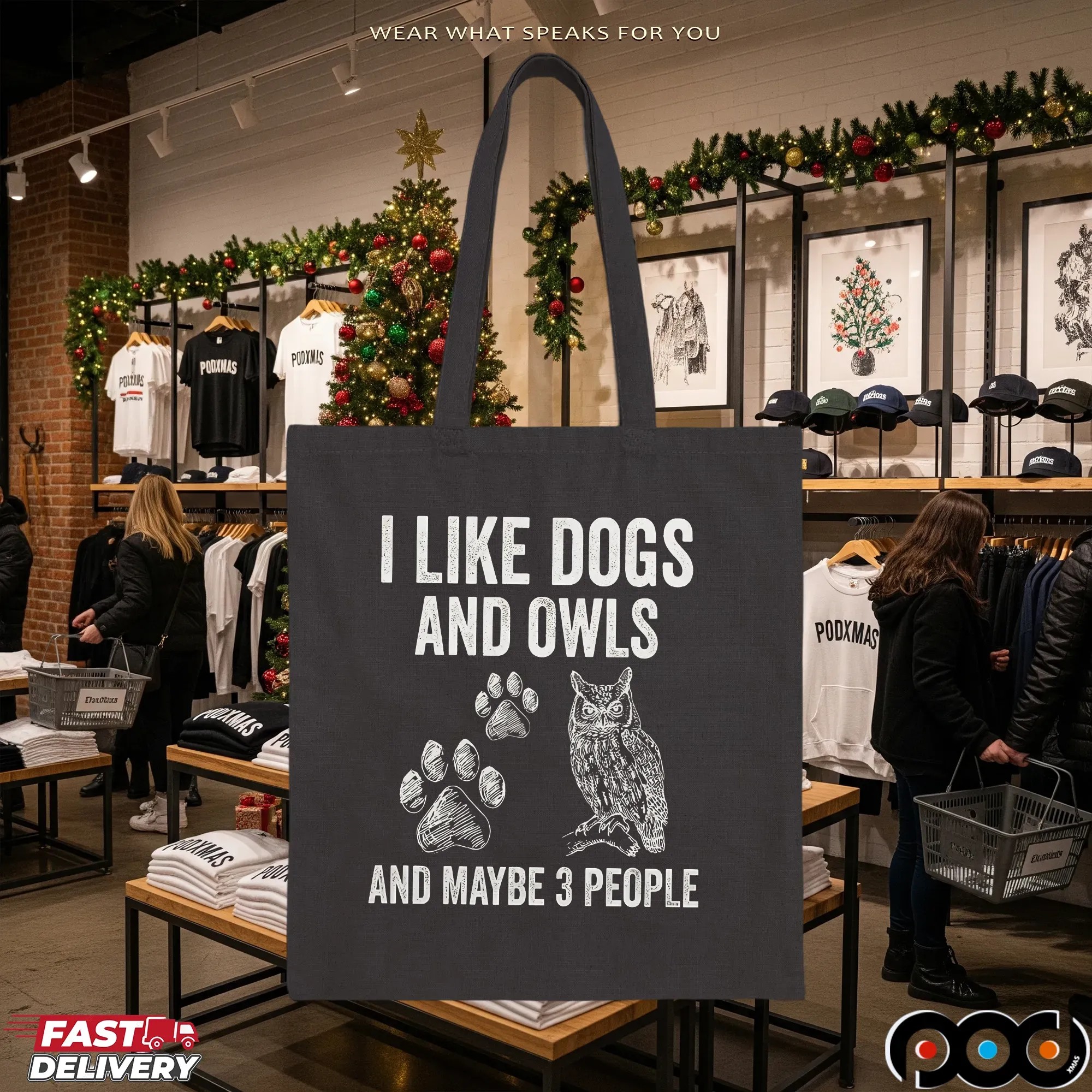 I Like Dogs And Owls And Maybe 3 People T Shirt