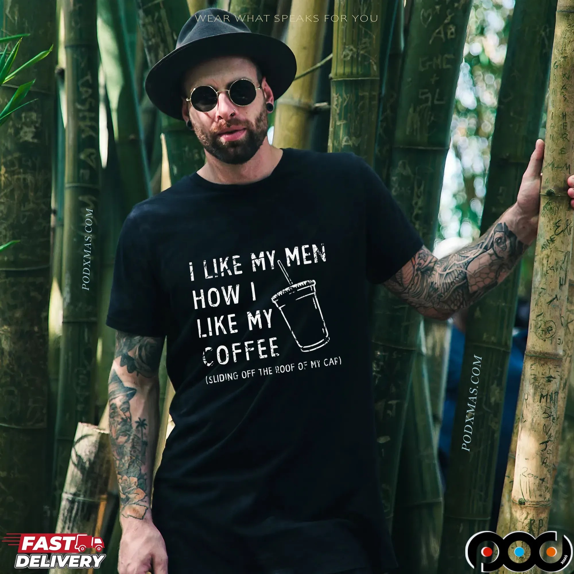 I Like My Men How I Like My Coffee Sliding Off The Roof Of My Caf T Shirt