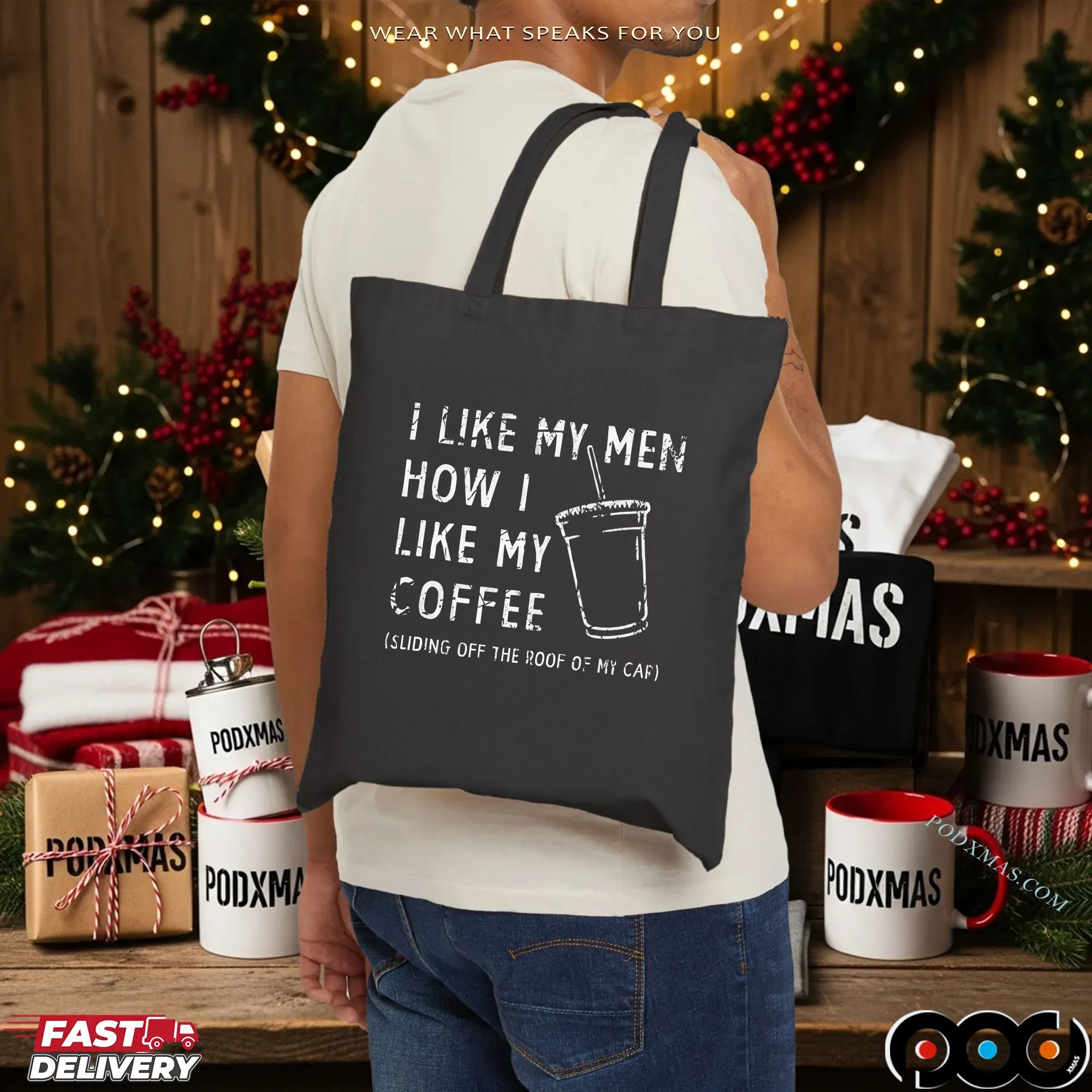 I Like My Men How I Like My Coffee Sliding Off The Roof Of My Caf T Shirt