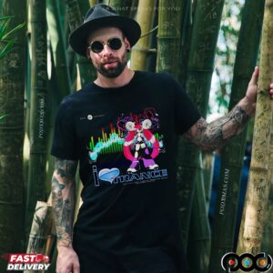 I Love Trance Bass Girls 2dfantasy Txrror Evil Ecstasy Graphic T Shirt