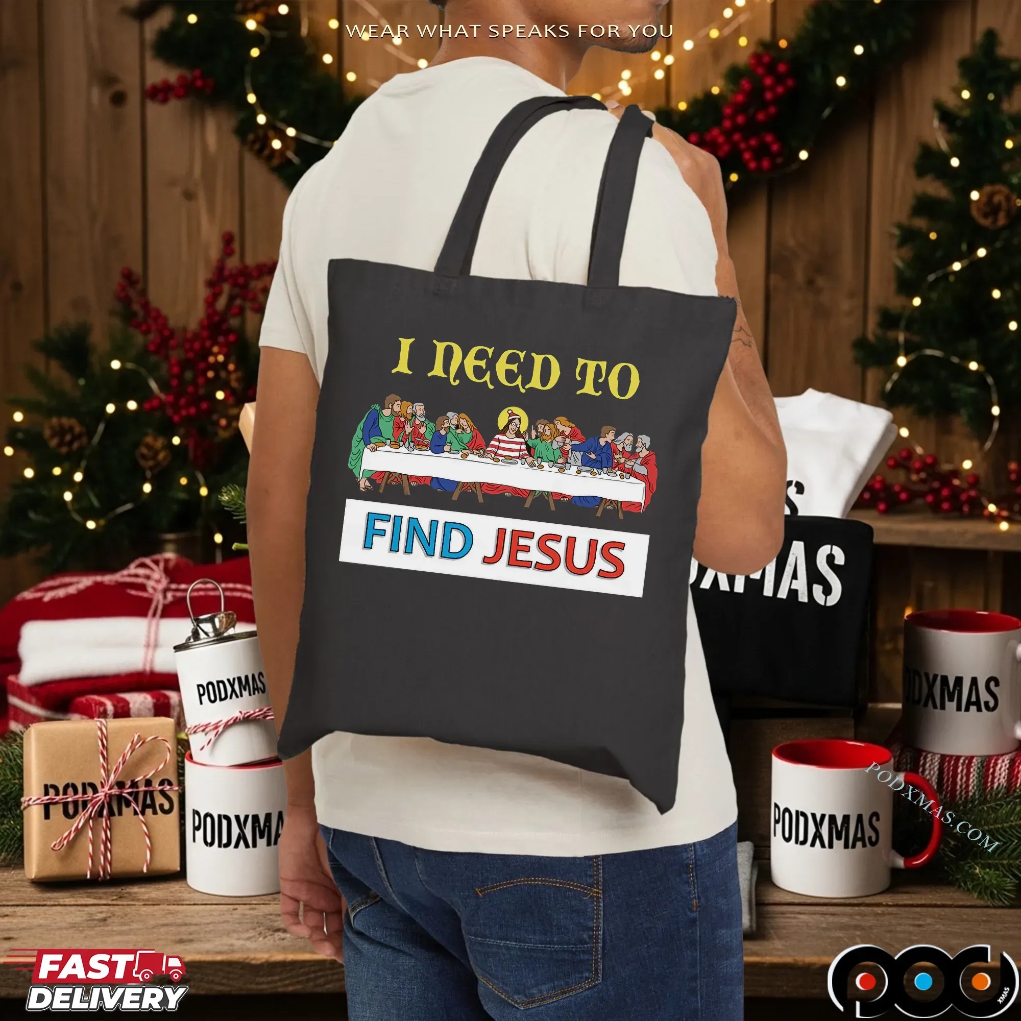 I Need To Find Jesus Where's Wally The Last Supper Christmas T Shirt