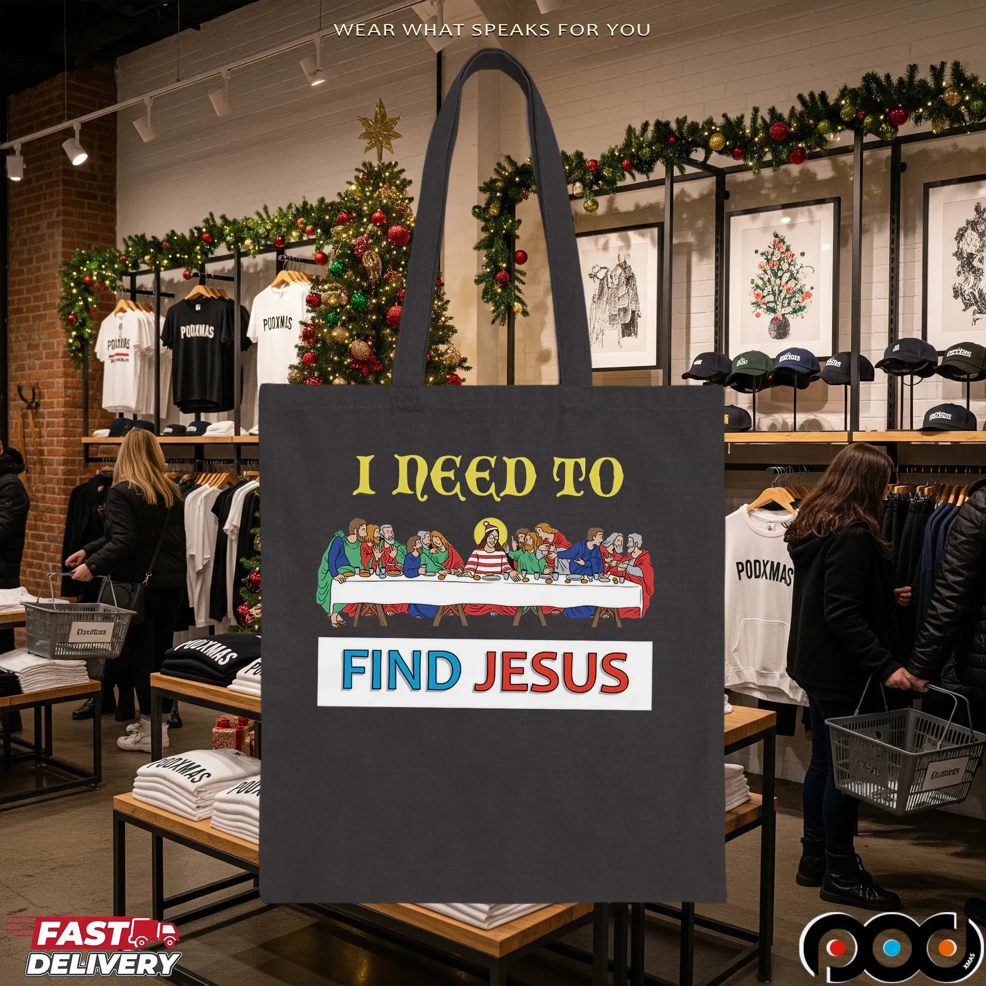 I Need To Find Jesus Where's Wally The Last Supper Christmas T Shirt