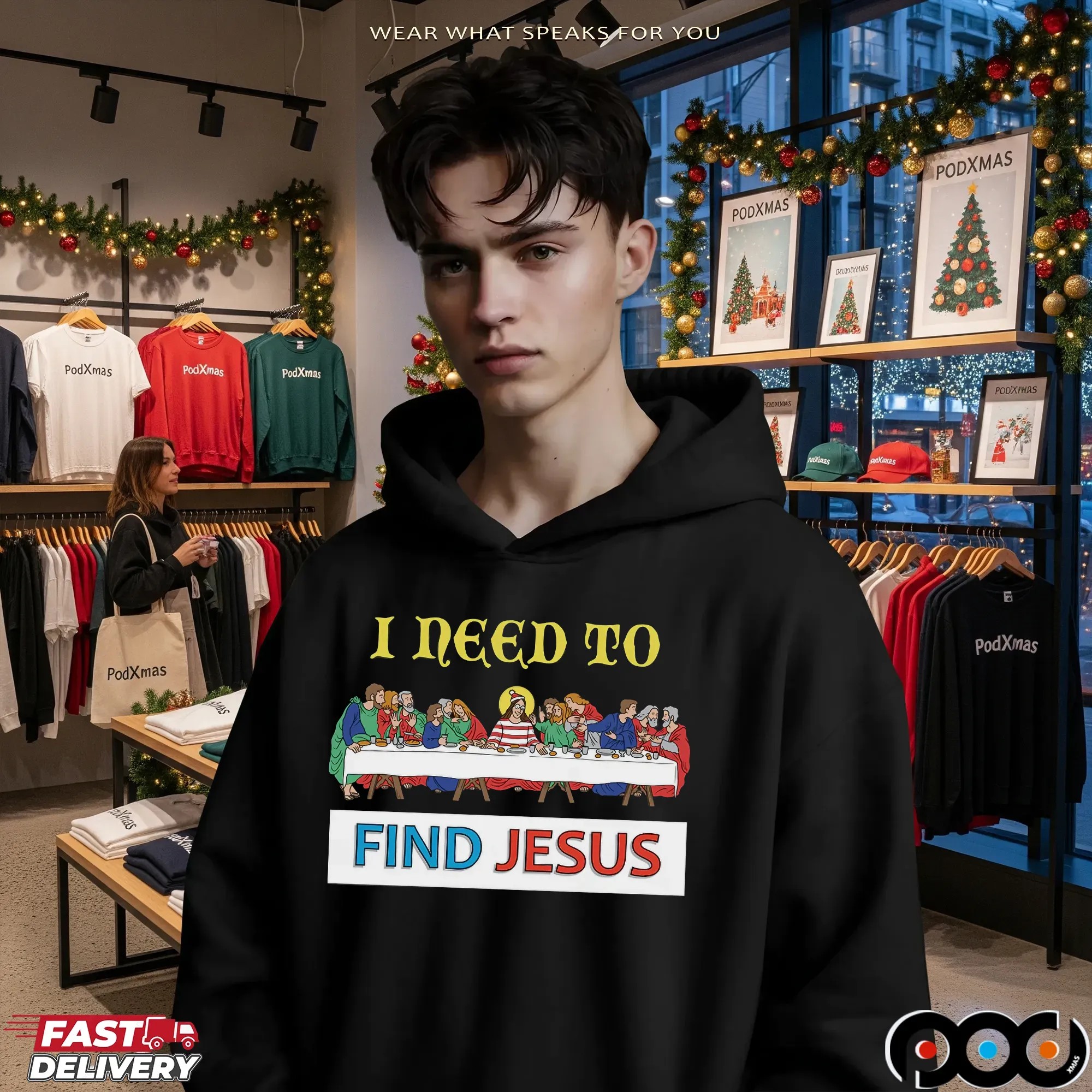 I Need To Find Jesus Where's Wally The Last Supper Christmas T Shirt