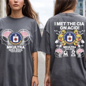 I met the Cia on Acid Central Intelligence Agency MKUltra 1953 2025 Charles Manson x Ted Kaczynski T shirt