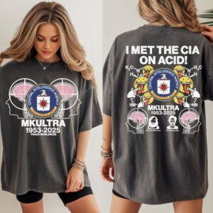 I met the Cia on Acid Central Intelligence Agency MKUltra 1953 2025 Charles Manson x Ted Kaczynski T shirt