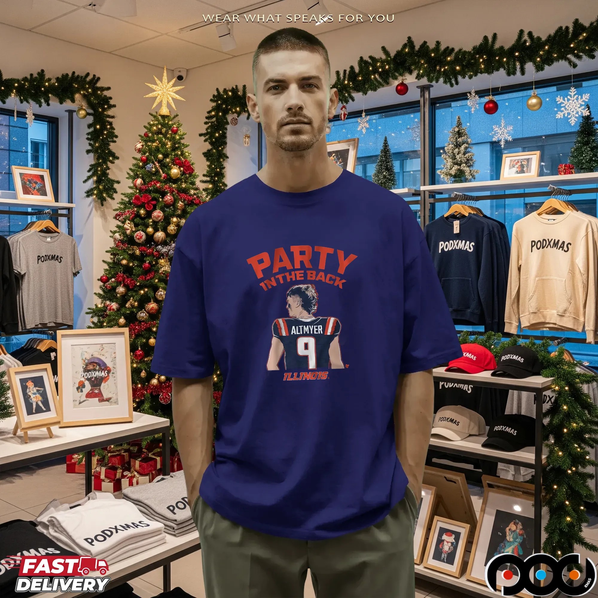 Illinois Football Luke Altmyer Party In The Back 2025 T Shirt