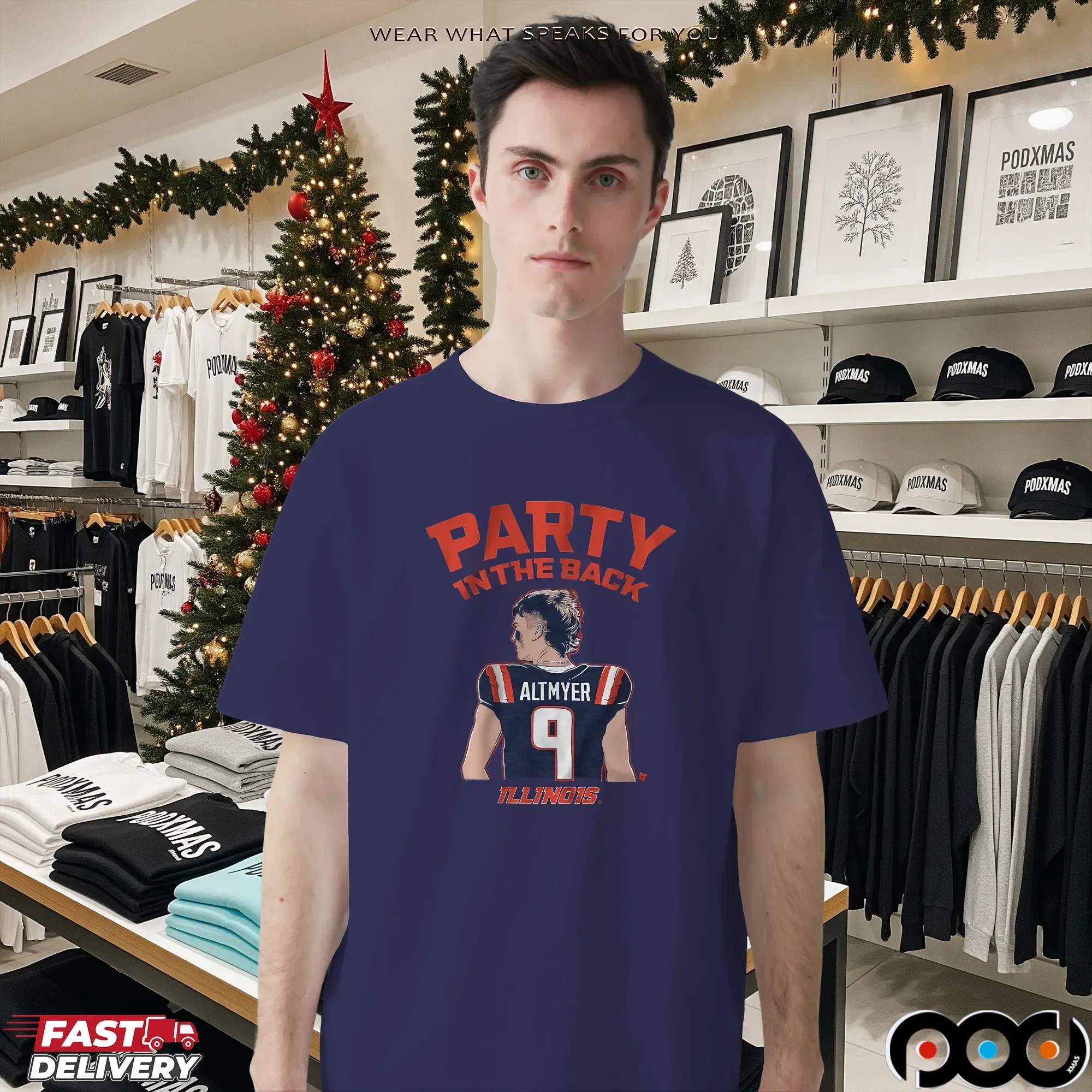 Illinois Football Luke Altmyer Party In The Back 2025 T Shirt