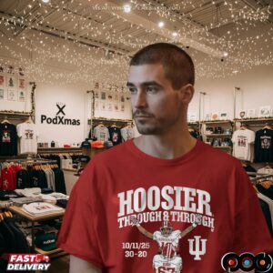 Indiana Football Elijah Sarratt Hoosier Through and Through Graphic T Shirt