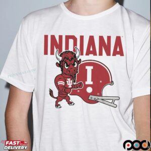 Indiana Hoosiers Football Bison & Helmet T Shirt