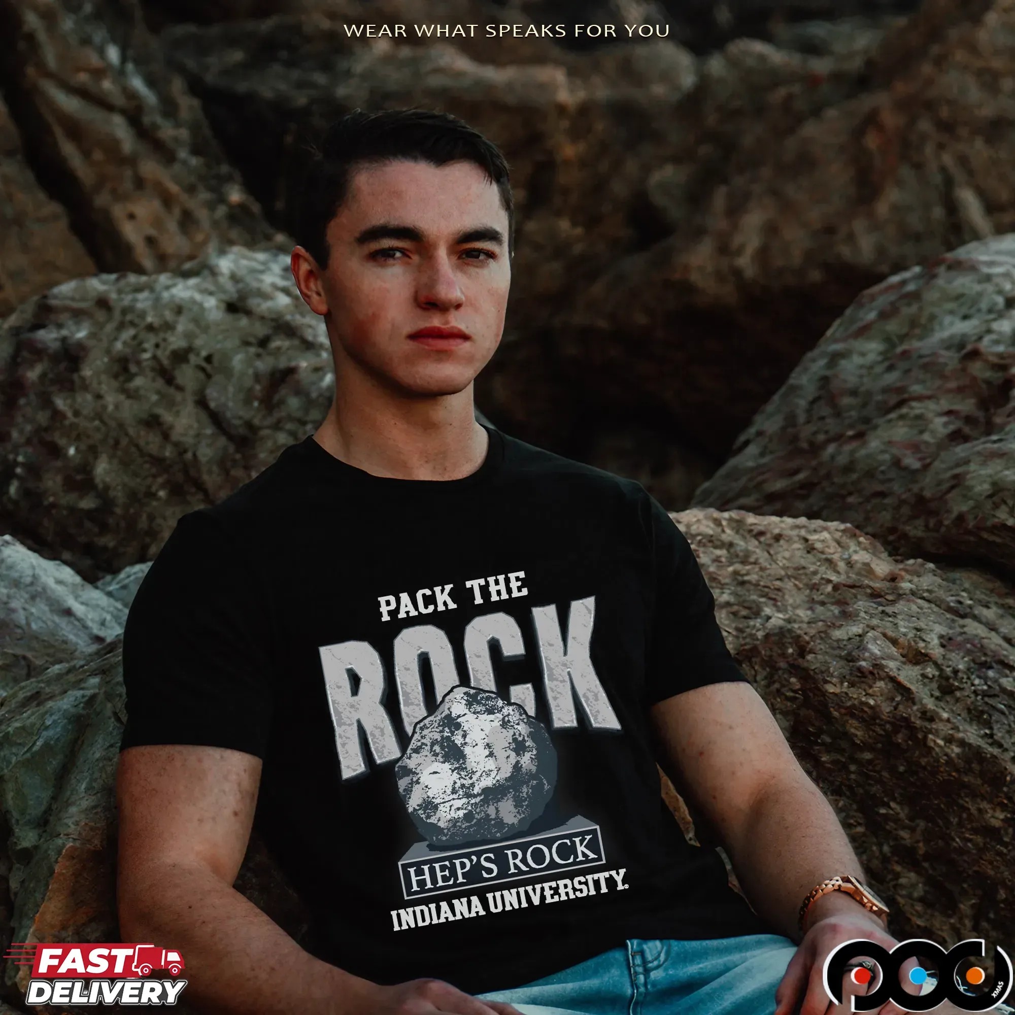 Indiana Hoosiers Football Pack the Rock T Shirt