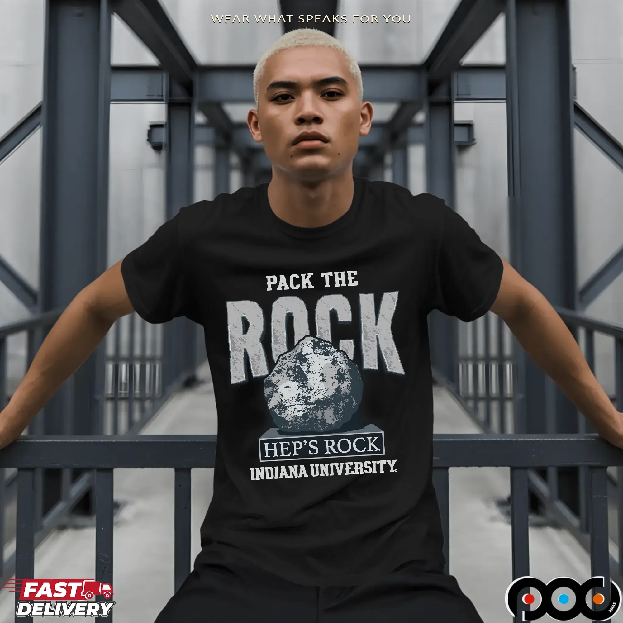 Indiana Hoosiers Football Pack the Rock T Shirt