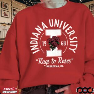 Indiana Hoosiers Rags to Roses Pasadena 1968 T Shirt