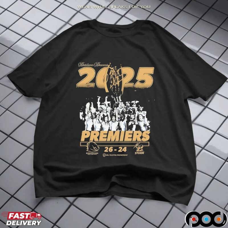 Brisbane Broncos Vs Melbourne Storm 2025 NRL Telstra Premiership Photo T-shirts