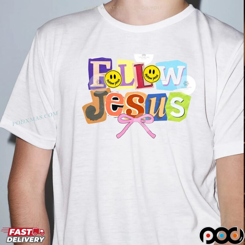 Follow Jesus Collage Y2k Bundle, Coquette Jesus, Christian ,Preppy God Is Good Shirt
