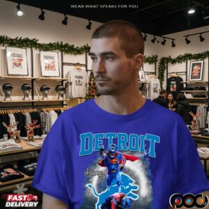 Jahmyr Gibbs And Amon Ra St Brown Superman Vs Spider Man Parody T Shirt