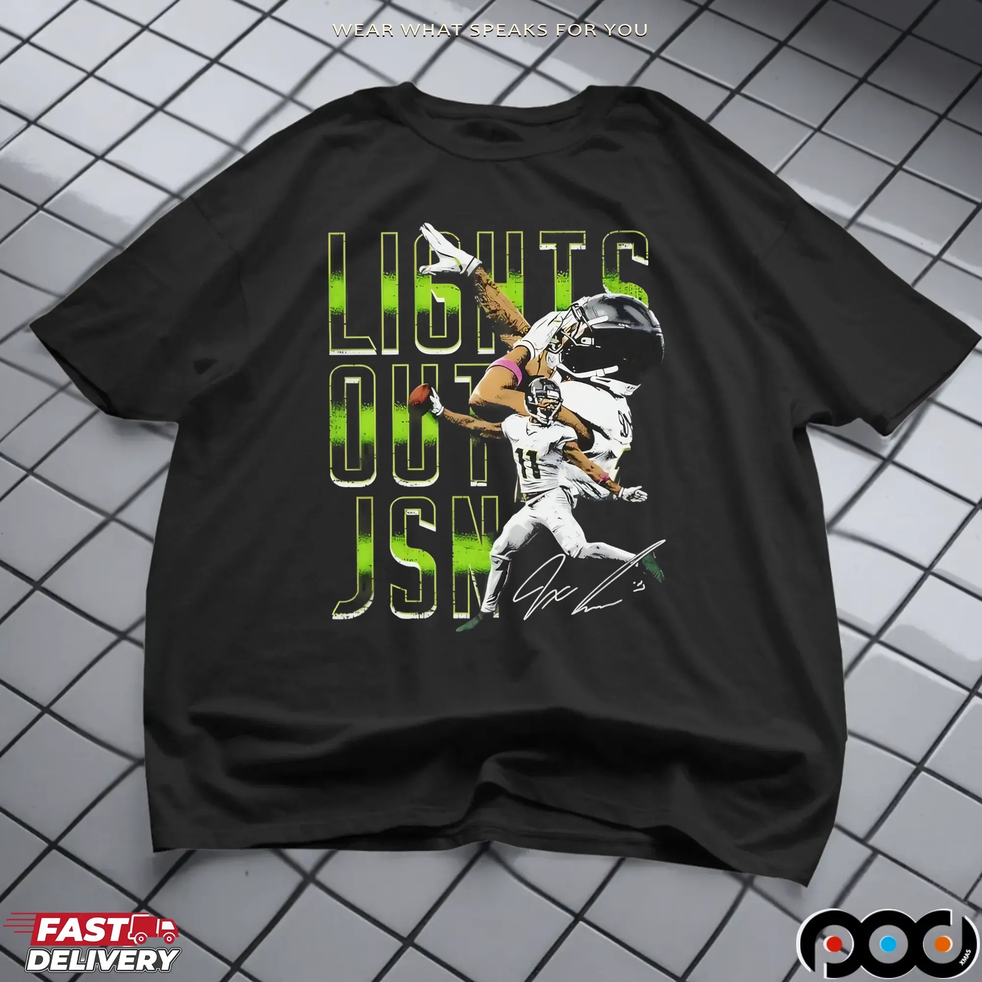 Jaxon Smith-Njigba Lights Out JSN Seattle Seahawks Signature T Shirt