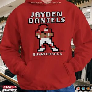 Jayden Daniels QB Retro Baller Game Pixel T Shirt
