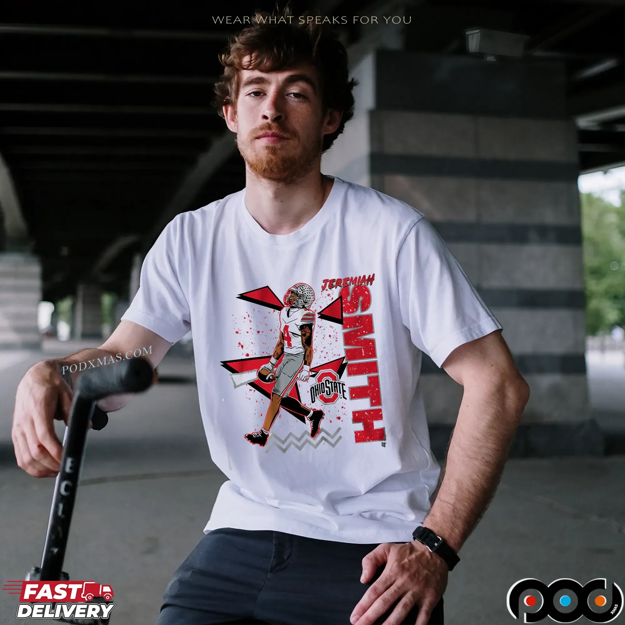 Jeremiah Smith Ohio State Buckeyes Football 90s Style T Shirt