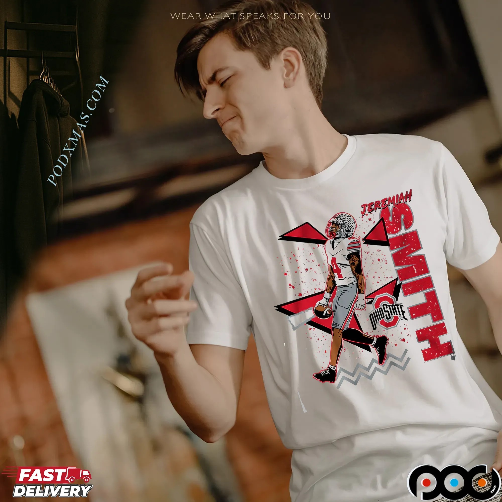 Jeremiah Smith Ohio State Buckeyes Football 90s Style T Shirt