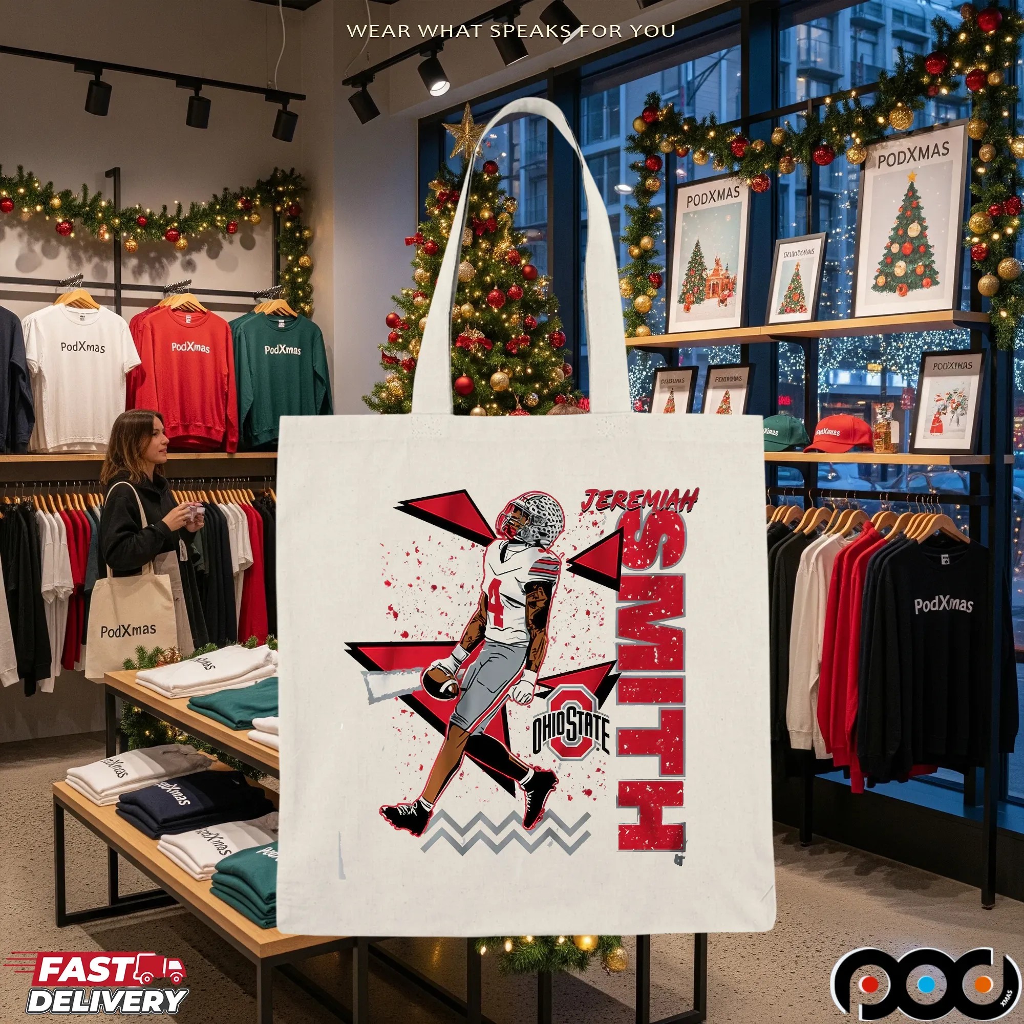 Jeremiah Smith Ohio State Buckeyes Football 90s Style T Shirt