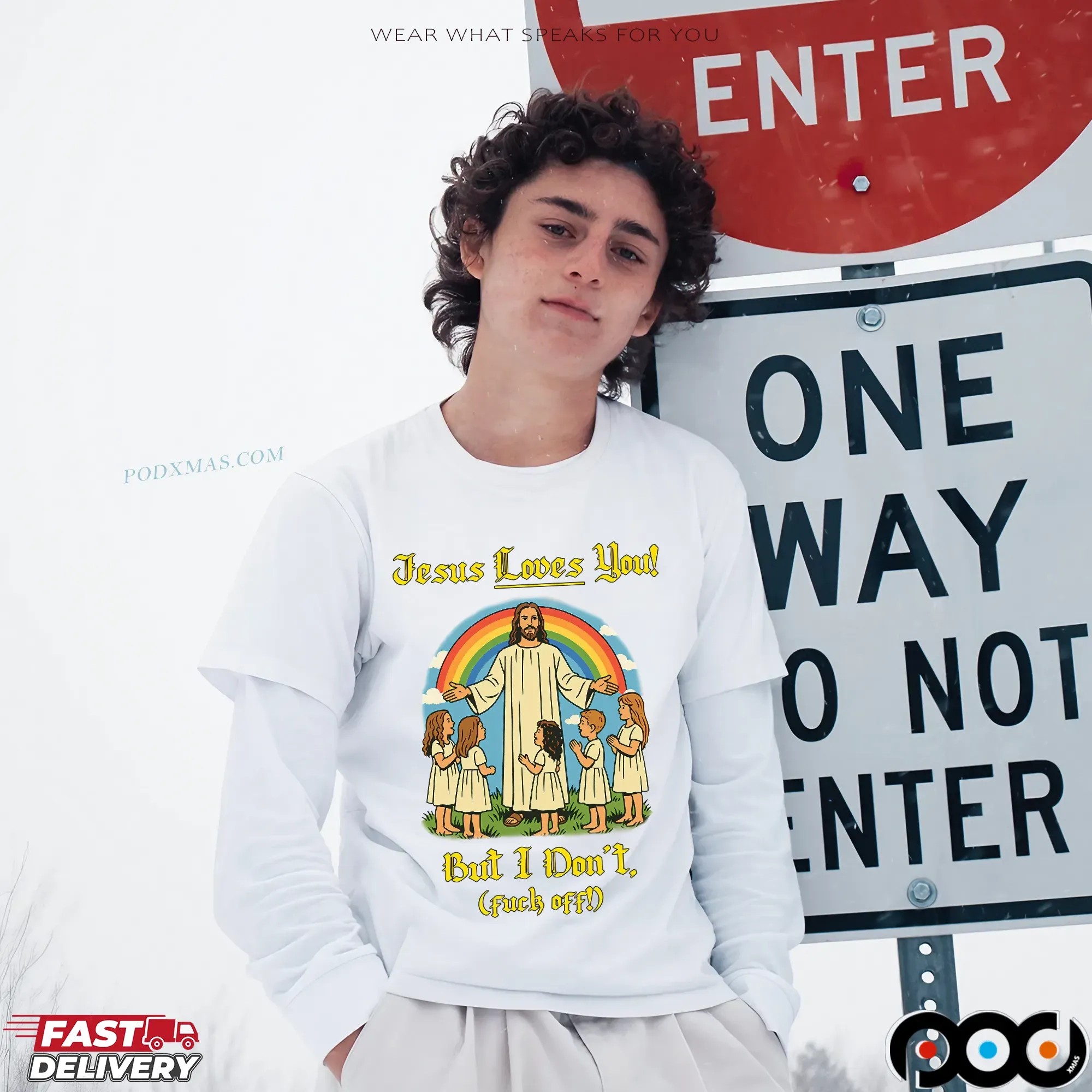 Jesus Loves You But I Don't Fuck Off Meme T Shirt