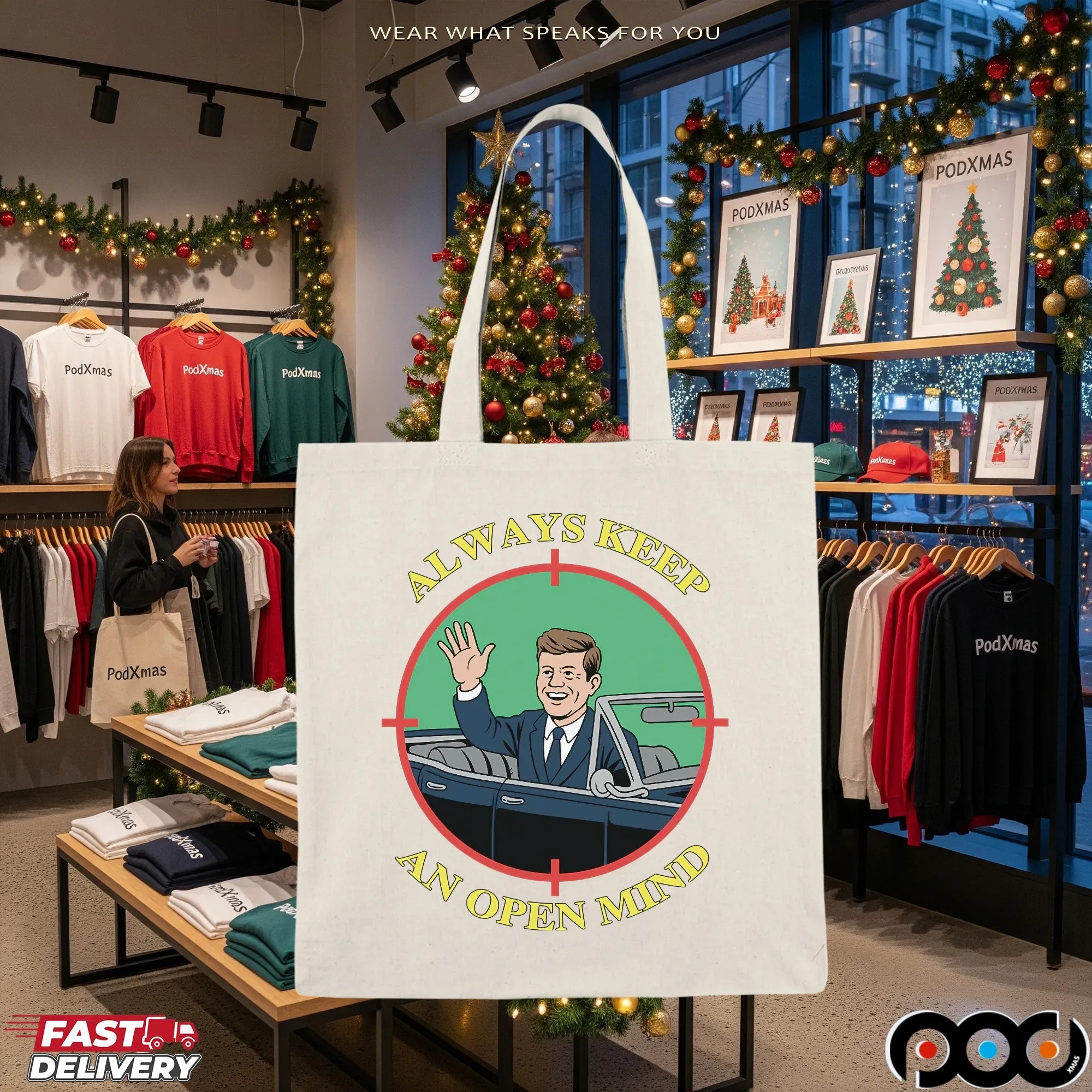 Jfk Always Keep An Open Mind T Shirt