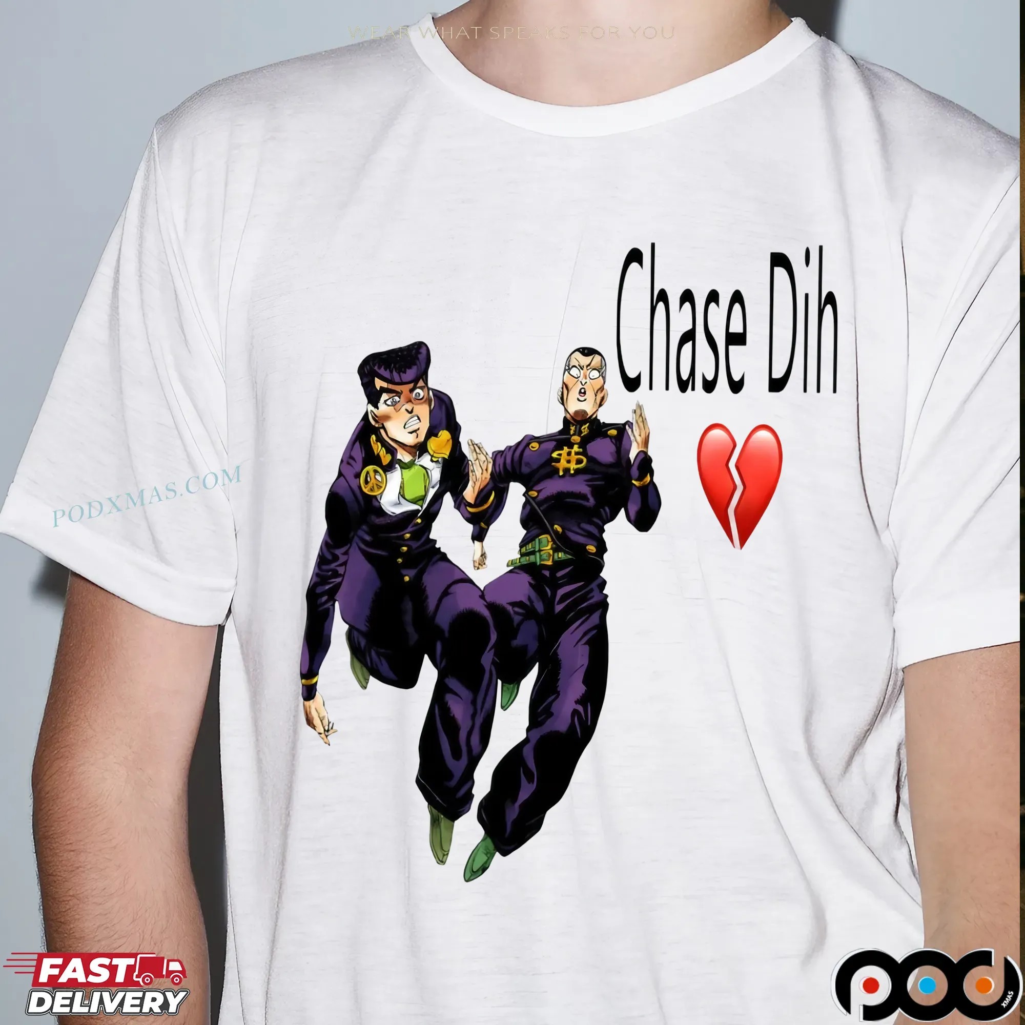 Jojo's Bizarre Adventure Chase Dih Josuke and Okuyasu Heart Broken T Shirt