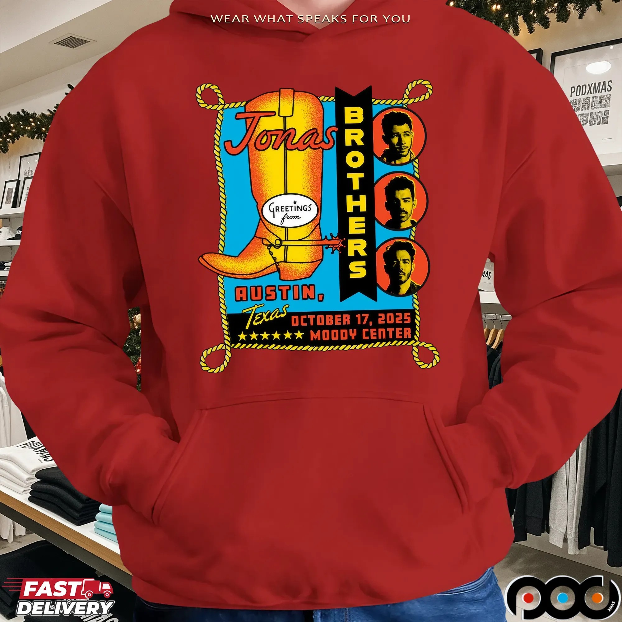 Jonas Brothers Greeting From Austin TX Oct 17 2025 Tour T Shirt
