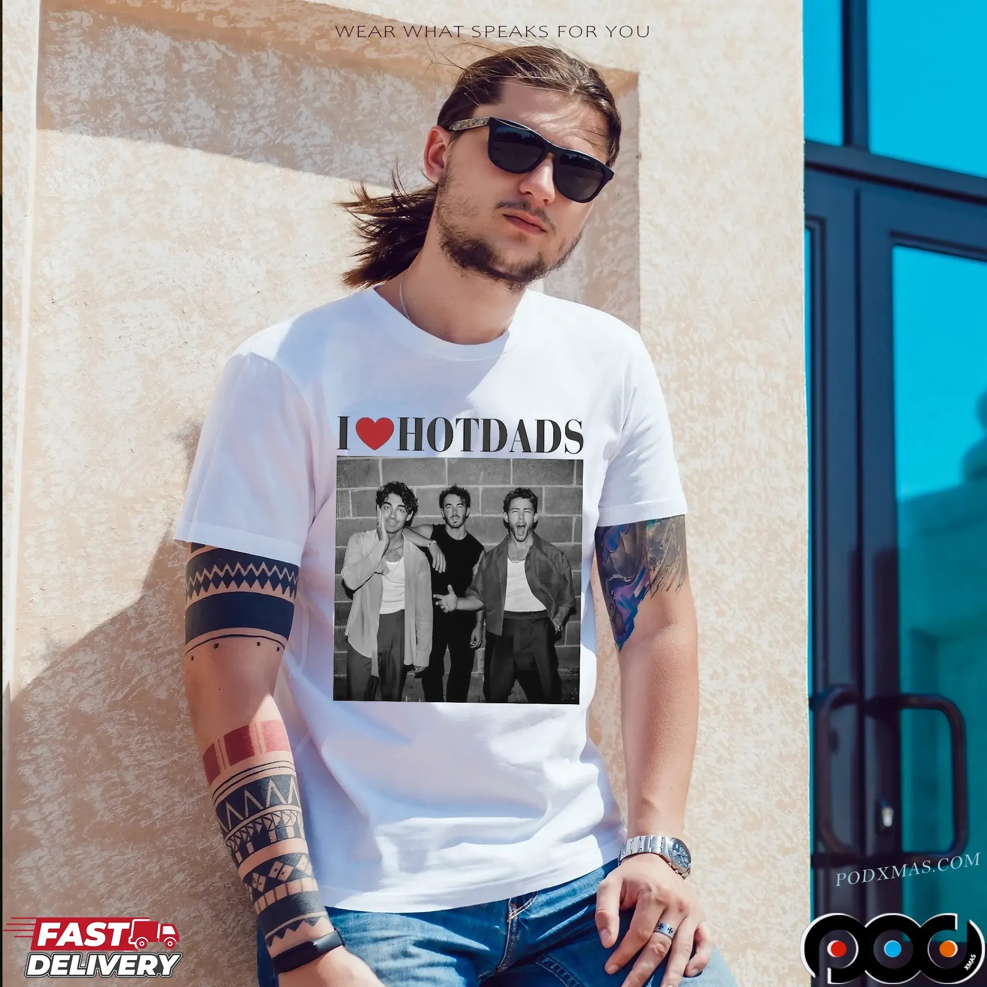 Jonas Brothers I Love Hot Dads T Shirt