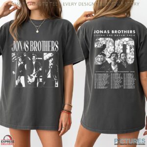 Jonas Brothers Living The Dream 20th Anniversary Tour Double Sided T Shirt
