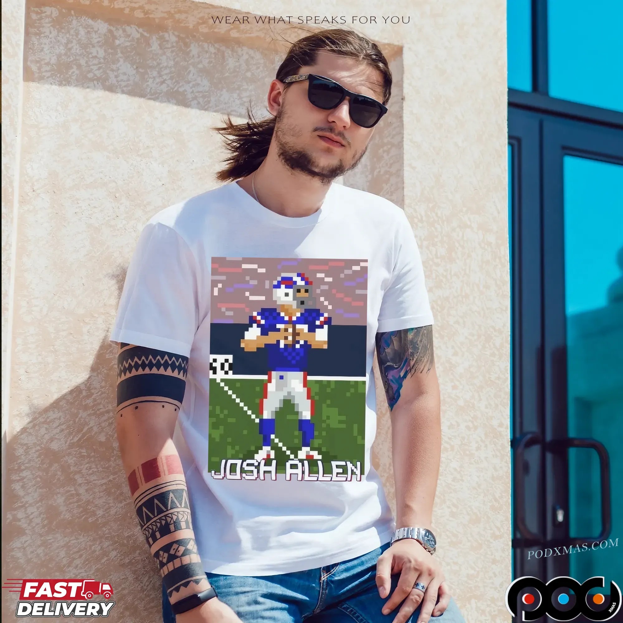 Josh Allen Game Pixel T Shirt