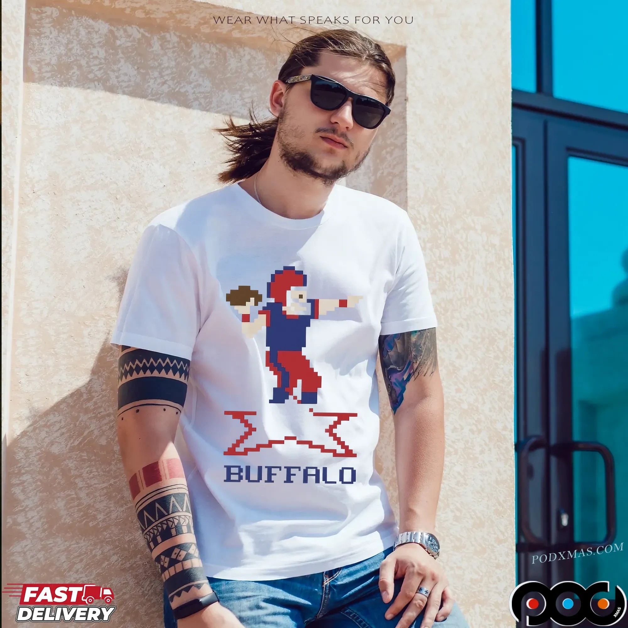 Josh Allen QB Buffalo Bills Football Retro Baller T Shirt