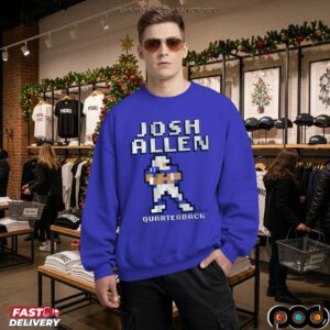 Josh Allen Quarterback Retro Baller Pixel Game Style T Shirt