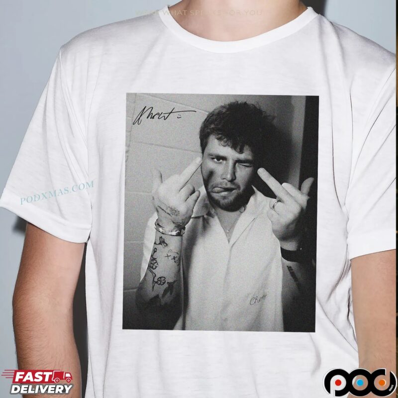 Alex Warren Middle Fingers Shadow Photo Tour Merch T Shirt