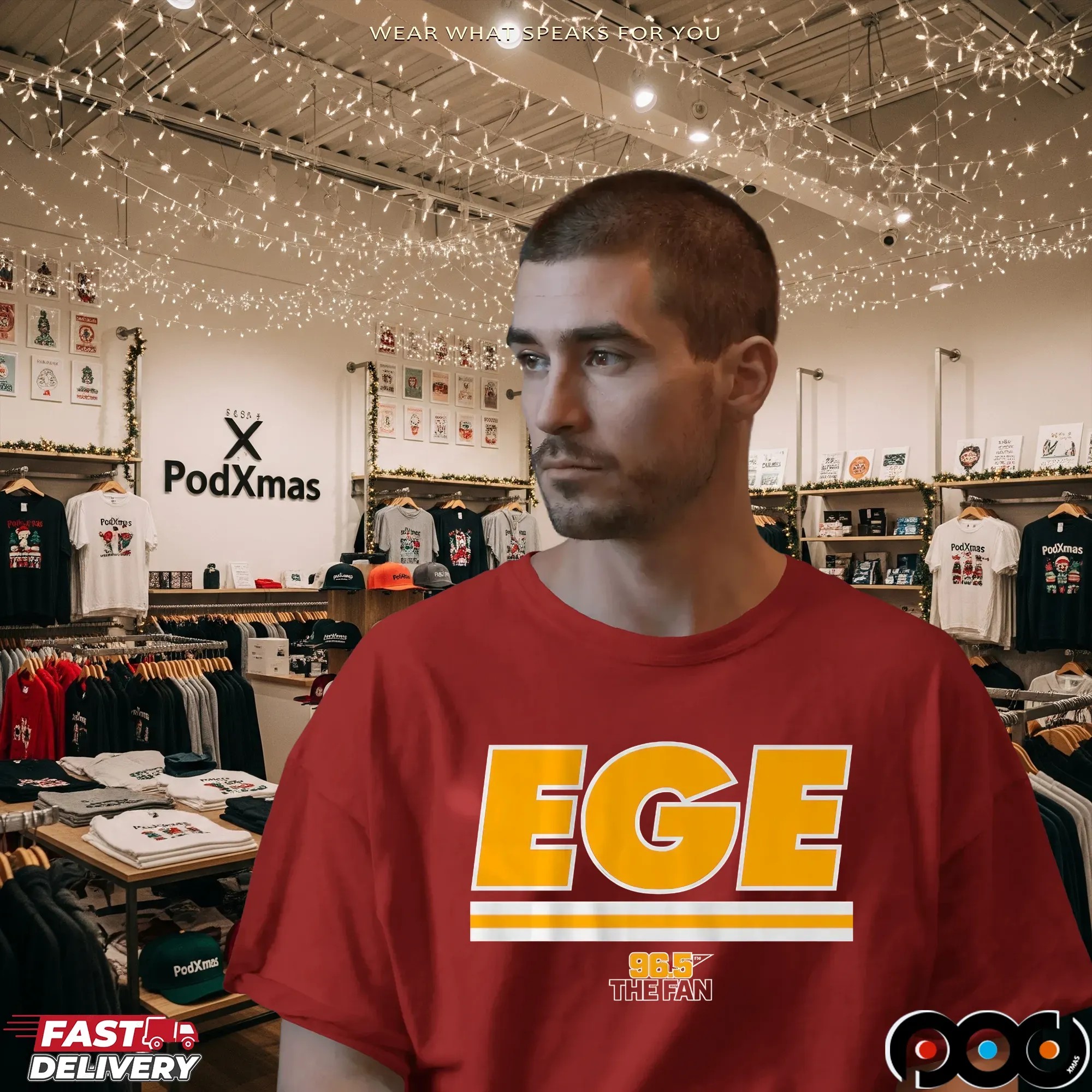 Kansas City Football EGE 96.5 The Fan Logo T Shirt