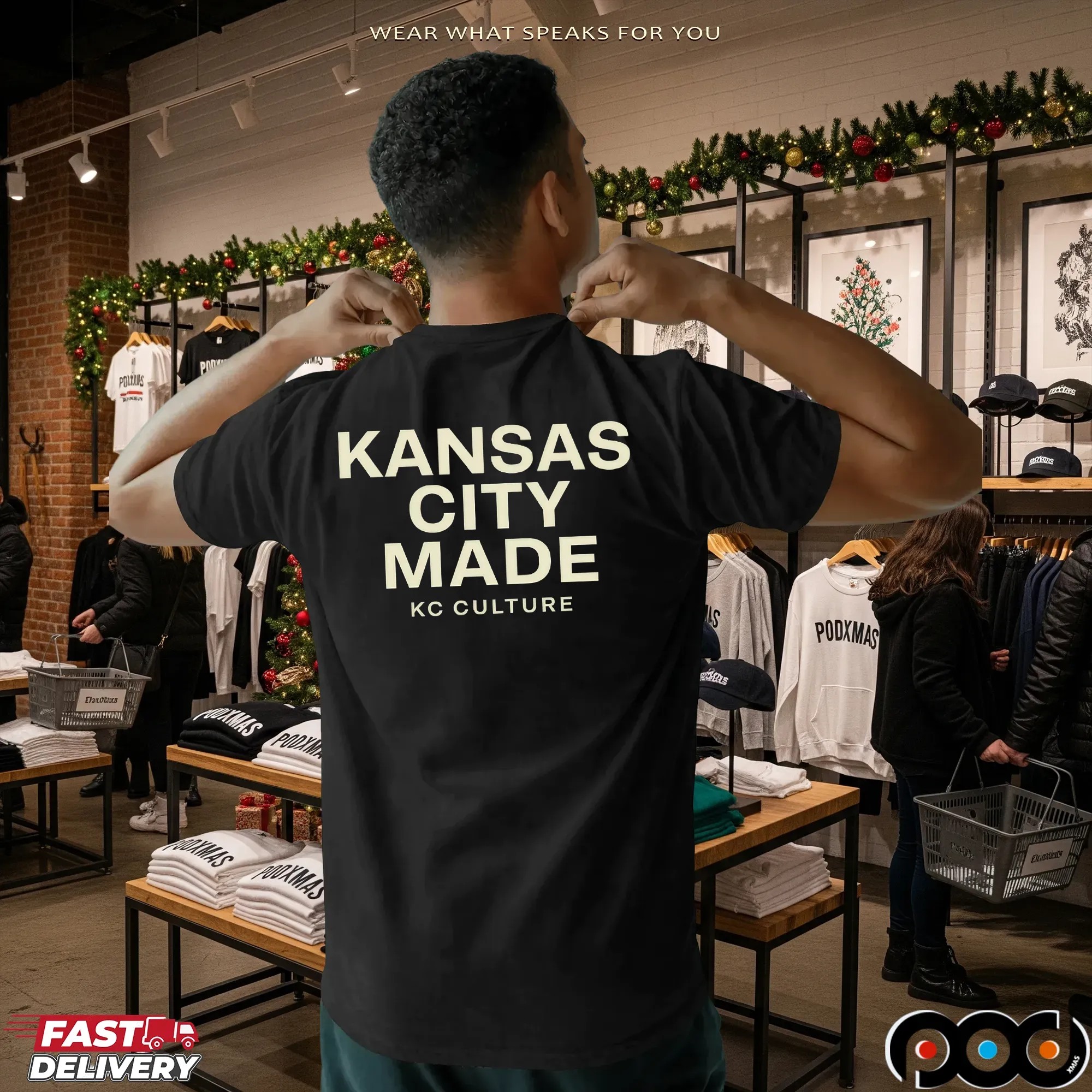 Kansas City Made KC Culture Bold Text T Shirt