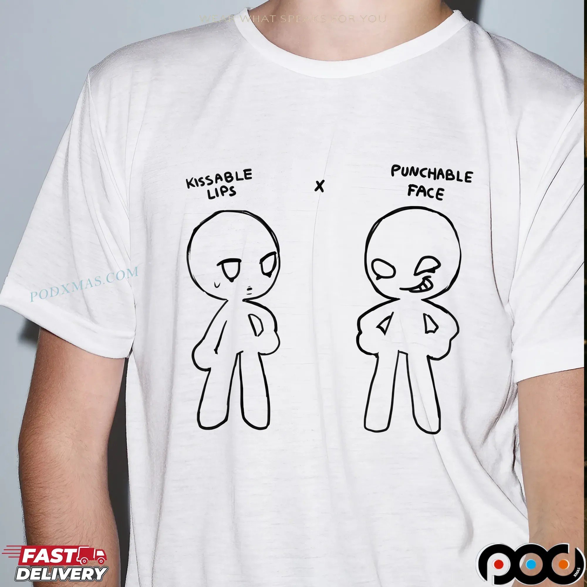 Kissable Lips X Punchable Face T Shirt
