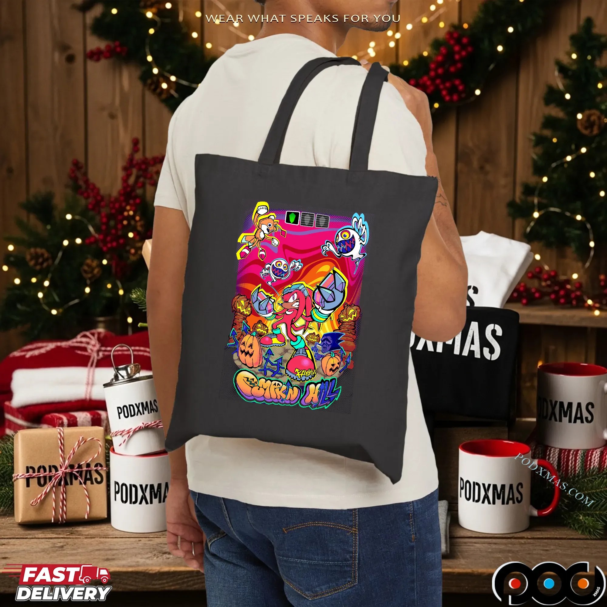 Knuckles Pumpkin Hill Halloween Sonic Adventure Pop T Shirt