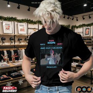 Kon Aki Hayakawa Whatever Happens I Want Denji And Power To Survive And Be Happy Chainsaw Man Manga T Shirt