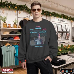 Kon Aki Hayakawa Whatever Happens I Want Denji And Power To Survive And Be Happy Chainsaw Man Manga T Shirt
