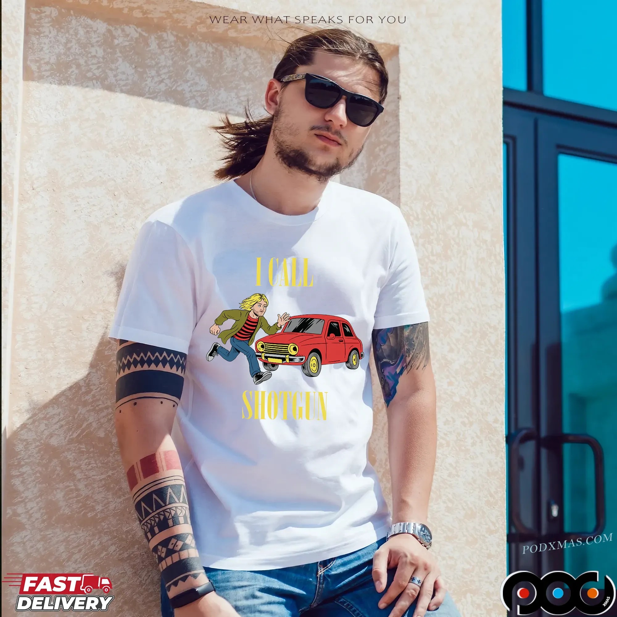 Kurt Cobain Nirvana I Call Shotgun T Shirt